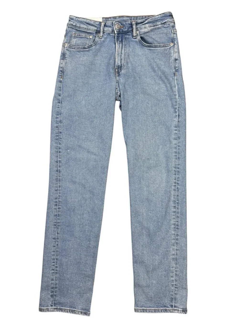 H&M Regular Fit Mens Straight Leg Denim Light Wash Blue Jeans 29x32 Classic Prep